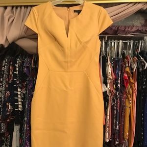 Banana Republic Yellow Sheath Dress Size 0